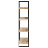 NNEVL 4-Tier Bookcase 120x40x180 cm Rough Mango Wood