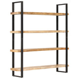 NNEVL 4-Tier Bookcase 160x40x180 cm Rough Mango Wood