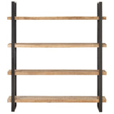 NNEVL 4-Tier Bookcase 160x40x180 cm Rough Mango Wood