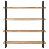 NNEVL 4-Tier Bookcase 160x40x180 cm Rough Mango Wood