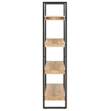 NNEVL 4-Tier Bookcase 160x40x180 cm Rough Mango Wood
