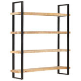 NNEVL 4-Tier Bookcase 160x40x180 cm Rough Mango Wood