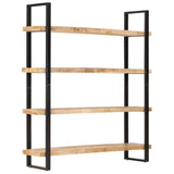NNEVL 4-Tier Bookcase 160x40x180 cm Rough Mango Wood