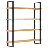 NNEVL 4-Tier Bookcase 160x40x180 cm Rough Mango Wood