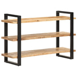 NNEVL Sideboard with 3 Shelves 120x40x75 cm Rough Mango Wood
