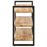 NNEVL Sideboard with 3 Shelves 120x40x75 cm Rough Mango Wood