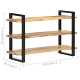 NNEVL Sideboard with 3 Shelves 120x40x75 cm Rough Mango Wood