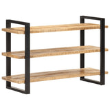 NNEVL Sideboard with 3 Shelves 120x40x75 cm Rough Mango Wood