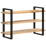 NNEVL Sideboard with 3 Shelves 120x40x75 cm Rough Mango Wood