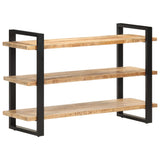 NNEVL Sideboard with 3 Shelves 120x40x75 cm Rough Mango Wood