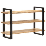 NNEVL Sideboard with 3 Shelves 120x40x75 cm Rough Mango Wood