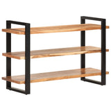 NNEVL Sideboard with 3 Shelves 120x40x75 cm Solid Acacia Wood