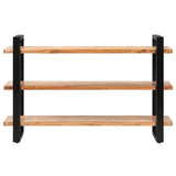 NNEVL Sideboard with 3 Shelves 120x40x75 cm Solid Acacia Wood