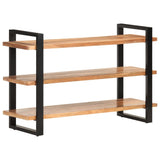 NNEVL Sideboard with 3 Shelves 120x40x75 cm Solid Acacia Wood
