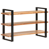 NNEVL Sideboard with 3 Shelves 120x40x75 cm Solid Acacia Wood