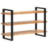 NNEVL Sideboard with 3 Shelves 120x40x75 cm Solid Acacia Wood