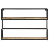 NNEVL Wall Shelf 60x20x60 cm Rough Mango Wood