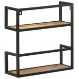 NNEVL Wall Shelf 60x20x60 cm Rough Mango Wood