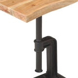 NNEVL Side Table Light Wood 45x35x48 cm Solid Acacia Wood & Cast Iron