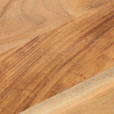 NNEVL Side Table Light Wood 45x35x48 cm Solid Acacia Wood & Cast Iron