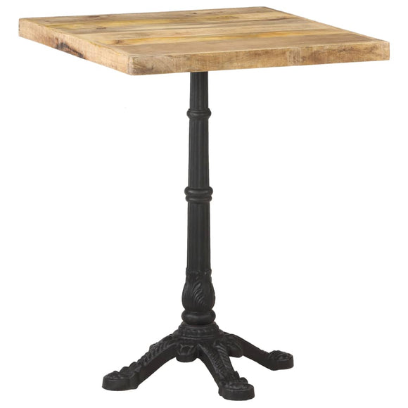 NNEVL Bistro Table 60x60x77 cm Rough Mango Wood