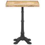 NNEVL Bistro Table 60x60x77 cm Rough Mango Wood