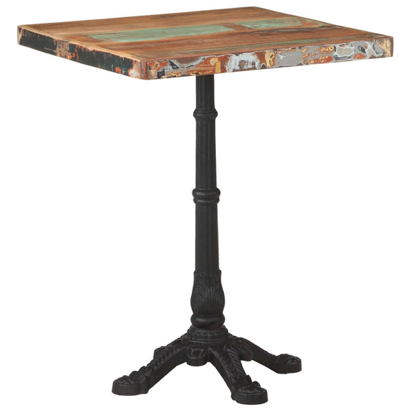 NNEVL Bistro Table 60x60x76 cm Solid Reclaimed Wood