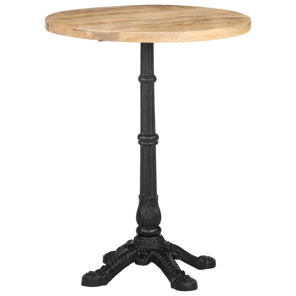 NNEVL Bistro Table Ø60x76 cm Rough Mango Wood