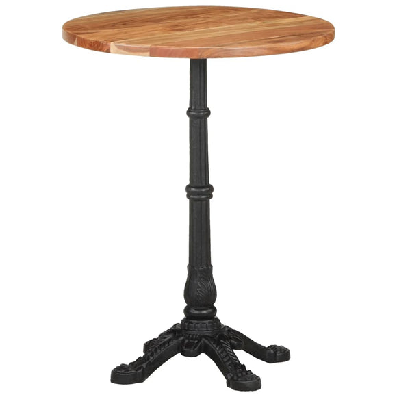 NNEVL Bistro Table Ø60x76 cm Solid Acacia Wood