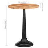 NNEVL Bistro Table Ø60x76 cm Solid Acacia Wood