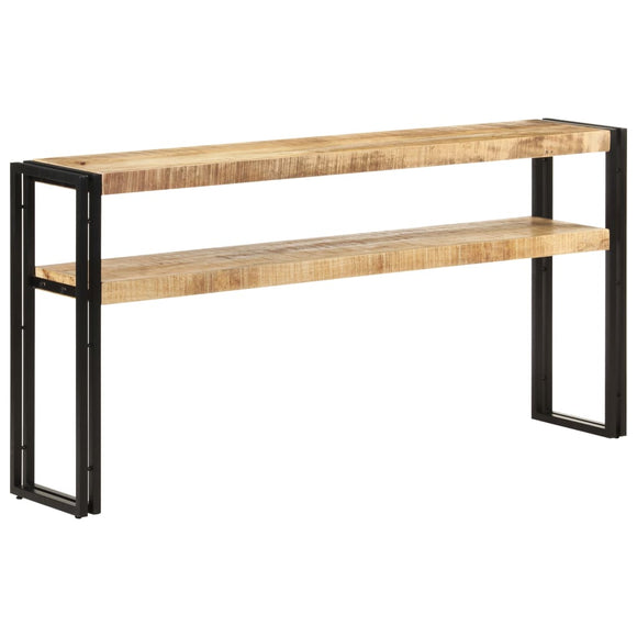 NNEVL Console Table 150x30x75 cm Rough Mango Wood