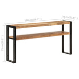 NNEVL Console Table 150x30x75 cm Solid Acacia Wood