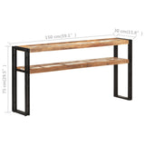 NNEVL Console Table 150x30x75 cm Solid Reclaimed Wood