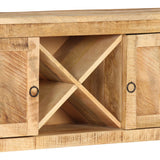 NNEVL Sideboard 120x30x76 cm Rough Mango Wood