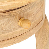 NNEVL Side Table 37x37x61 cm Solid Mango Wood