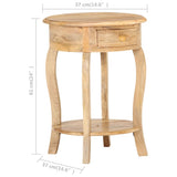 NNEVL Side Table 37x37x61 cm Solid Mango Wood