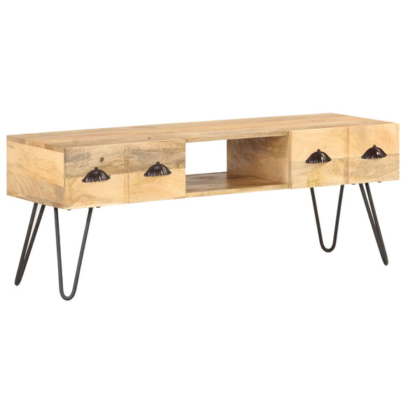 NNEVL TV Cabinet 120x35x45 cm Solid Mango Wood