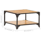 NNEVL Coffee Table 60x60x35 cm Solid Mango Wood