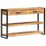NNEVL Sideboard 120x30x75 cm Solid Rough Mango Wood