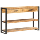 NNEVL Sideboard 120x30x75 cm Solid Rough Mango Wood