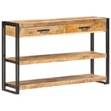 NNEVL Sideboard 120x30x75 cm Solid Rough Mango Wood