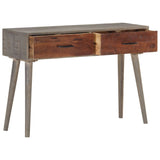 NNEVL Console Table Grey 110x35x75 cm Solid Rough Mango Wood