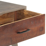 NNEVL Console Table Grey 110x35x75 cm Solid Rough Mango Wood