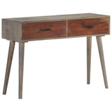NNEVL Console Table Grey 110x35x75 cm Solid Rough Mango Wood