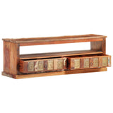 NNEVL TV Cabinet with Buddha Cladding 120x30x40 cm Reclaimed Wood