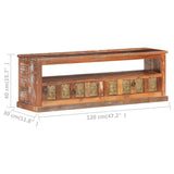 NNEVL TV Cabinet with Buddha Cladding 120x30x40 cm Reclaimed Wood