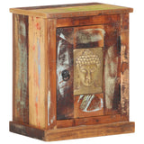 NNEVL Bedside Cabinet with Buddha Cladding 40x30x50 cm Reclaimed Wood