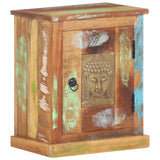 NNEVL Bedside Cabinet with Buddha Cladding 40x30x50 cm Reclaimed Wood