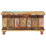 NNEVL Storage Box with Buddha Cladding 90x35x45 cm Reclaimed Wood