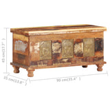 NNEVL Storage Box with Buddha Cladding 90x35x45 cm Reclaimed Wood